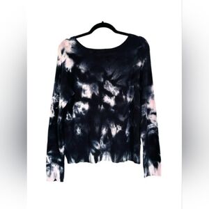 Sanctuary Black and White Tie-Dye Sweater